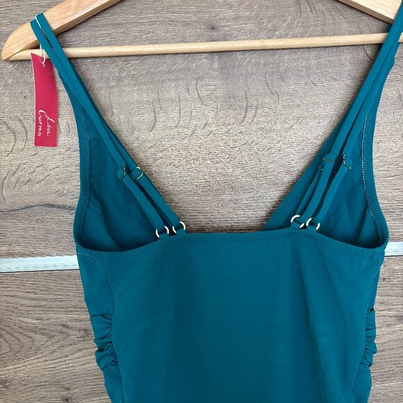 Lisa Curran Teal Blue One Piece Swimsuit - NWT - Picture 4 of 11